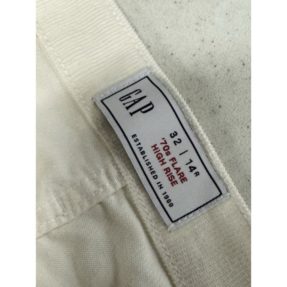 Gap NWT 70s Flare High Rise Corduroy Pants Size 14 Boho Hippie Office 32x31 - Picture 5 of 7